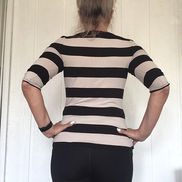 WHITE HOUSE BLACK MARKET STRIPED JERSEY TEE SHIRT SMALL - Picture 6 of 15